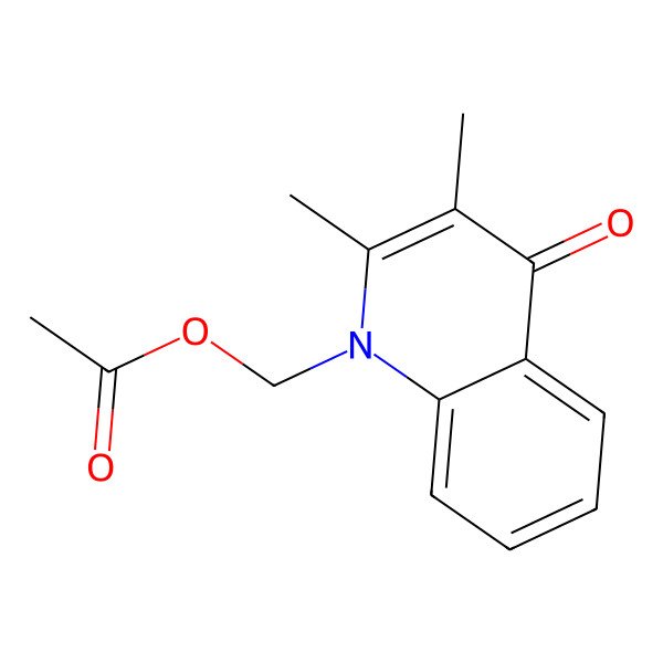 2D Structure of (2,3-Dimethyl-4-oxoquinolin-1-yl)methyl acetate 2D Structure of (2,3-Dimethyl-4-oxoquinolin-1-yl)methyl acetate