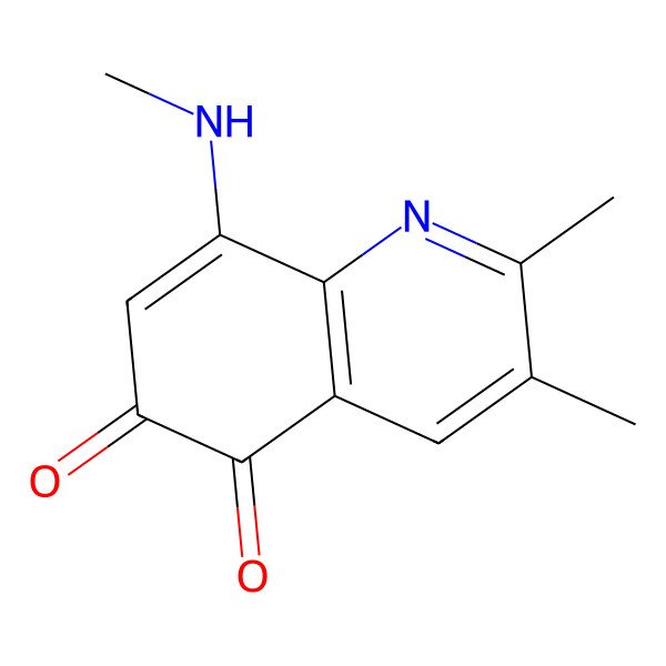 2D Structure of 2,3-Dimethyl-8-(methylamino)quinoline-5,6-dione