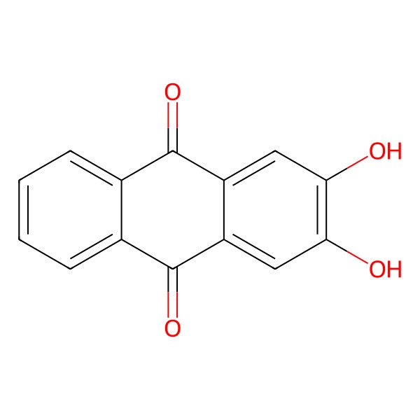 2D Structure of 2,3-Dihydroxyanthracene-9,10-Dione