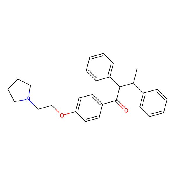 2D Structure of 3-Methyl-4'-(beta-pyrrolidinoethoxy)-2,3-diphenylpropiophenone