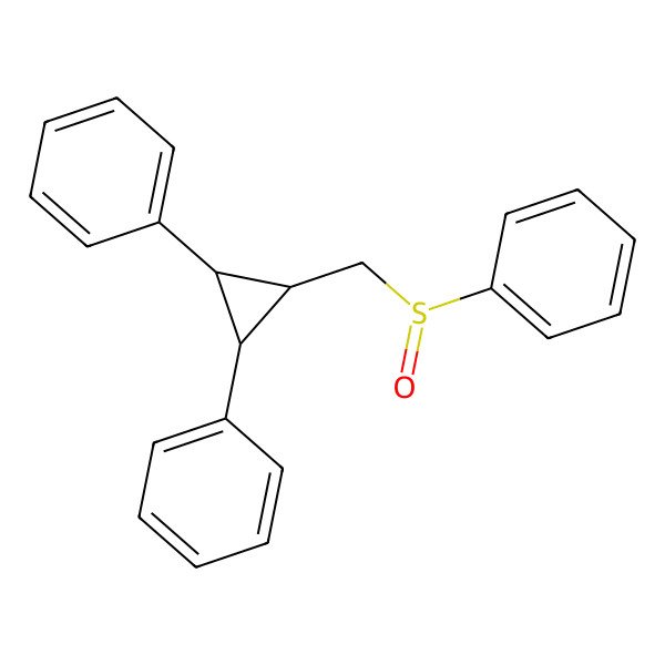 2D Structure of (2,3-Diphenylcyclopropyl)methyl phenyl sulfoxide