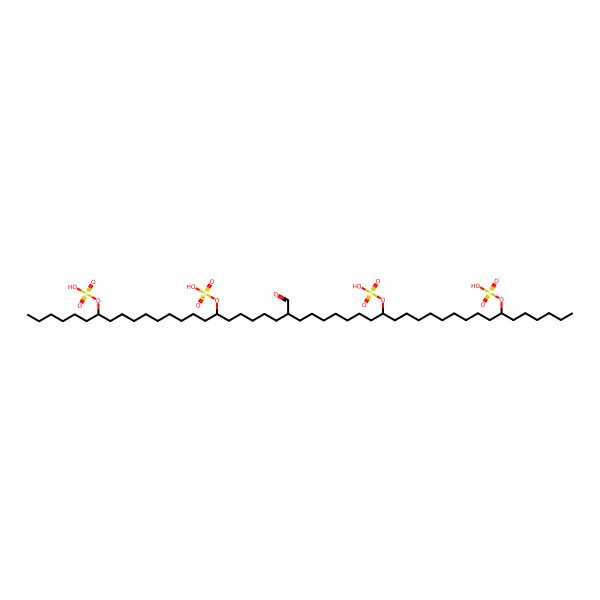 2D Structure of (23-Formyl-7,31,41-trisulfooxyheptatetracontan-17-yl) hydrogen sulfate