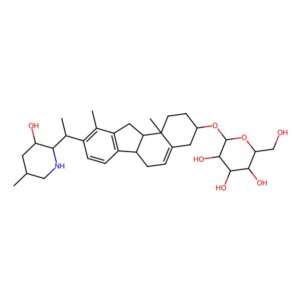 2D Structure of 23-Hydroxy-14,15,16,17-tetradehydroveratraman-3-yl hexopyranoside