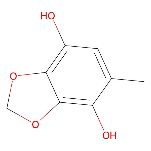 2D Structure of 2,3-(Methylenedioxy)-6-methylbenzene-1,4-diol