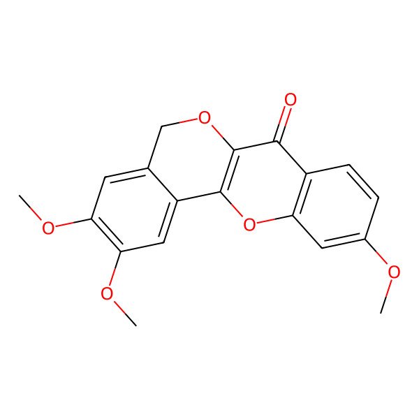 2D Structure of 2,3,10-trimethoxy-5H-isochromeno[4,3-b]chromen-7-one
