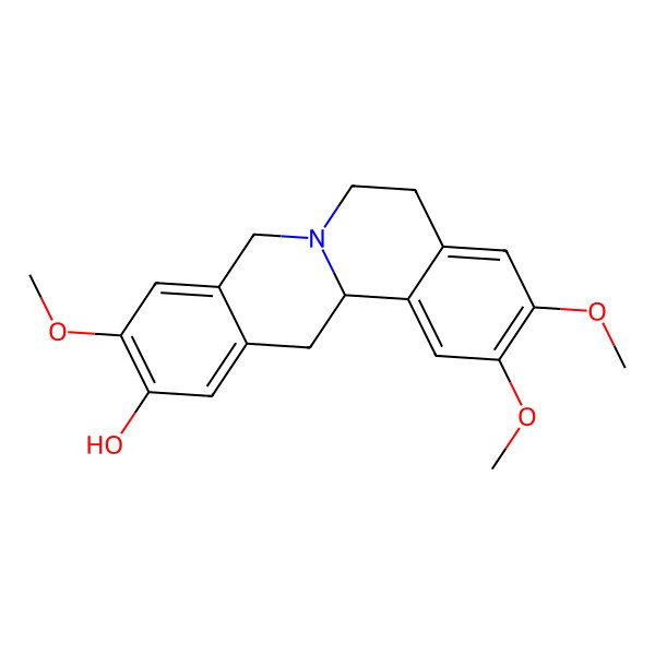2D Structure of 2,3,10-trimethoxy-6,8,13,13a-tetrahydro-5H-isoquinolino[2,1-b]isoquinolin-11-ol