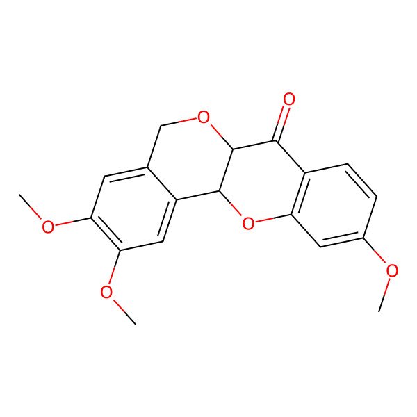 2D Structure of 2,3,10-trimethoxy-6a,12a-dihydro-5H-isochromeno[4,3-b]chromen-7-one