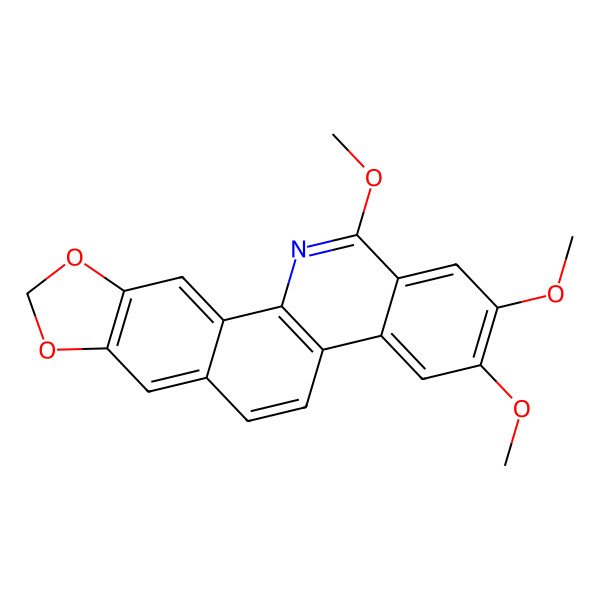 2D Structure of 2,3,13-Trimethoxy-[1,3]benzodioxolo[5,6-c]phenanthridine