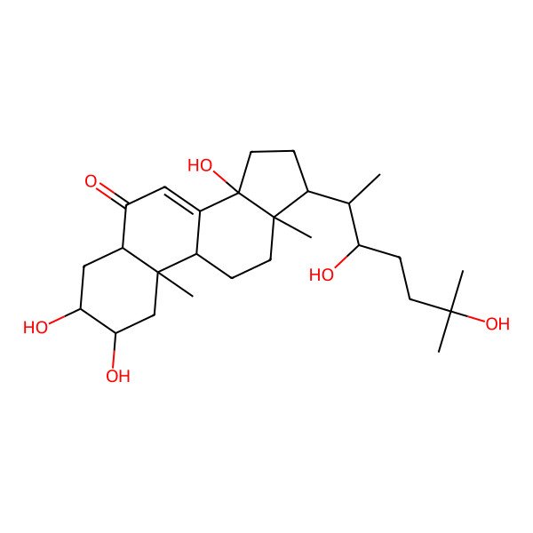 2D Structure of 2,3,14,22,25-Pentahydroxycholest-7-en-6-one