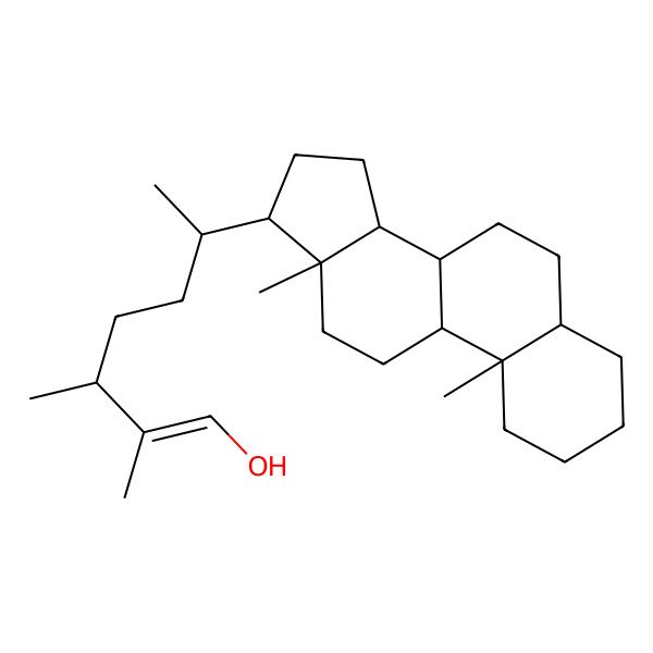 2D Structure of (3S,6R)-6-[(8R,9S,10S,13R,14S,17R)-10,13-dimethyl-2,3,4,5,6,7,8,9,11,12,14,15,16,17-tetradecahydro-1H-cyclopenta[a]phenanthren-17-yl]-2,3-dimethylhept-1-en-1-ol