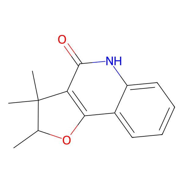 2D Structure of 2,3,3-Trimethyl-2,5-dihydrofuro[3,2-c]quinolin-4-one