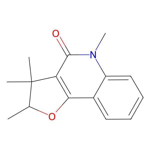 2D Structure of 2,3,3,5-tetramethyl-2H-furo[3,2-c]quinolin-4-one