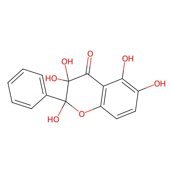 2D Structure of 2,3,3,5,6-Pentahydroxy-2-phenylchromen-4-one