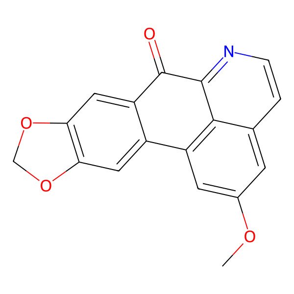 2D Structure of 18-Methoxy-5,7-dioxa-13-azapentacyclo[10.7.1.02,10.04,8.016,20]icosa-1(20),2,4(8),9,12,14,16,18-octaen-11-one