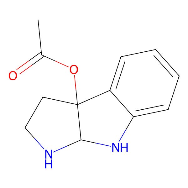 2D Structure of 2,3,3a,4-tetrahydro-1H-pyrrolo[2,3-b]indol-8b-yl acetate