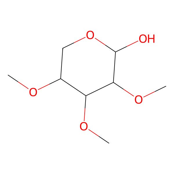2D Structure of 2,3,4-Tri-O-methyl-alpha-D-xylopyranose