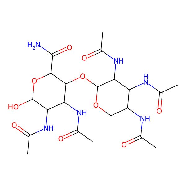 2D Structure of 2,3,4-triacetamido-2,3,4-trideoxy-L-arabinose