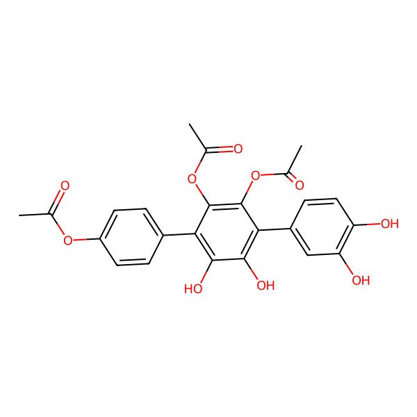 2D Structure of 2',3',4''-Triacetoxy-3,4,5',6'-tetrahydroxy-p-terphenyl