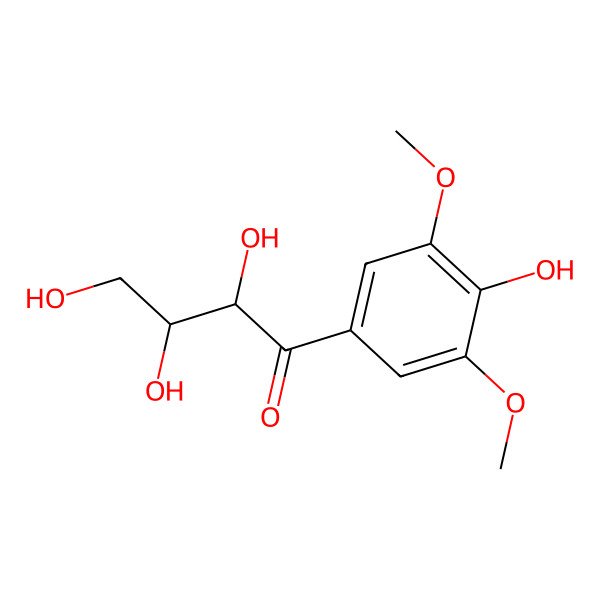 2D Structure of 2,3,4-Trihydroxy-1-(4-hydroxy-3,5-dimethoxyphenyl)butan-1-one