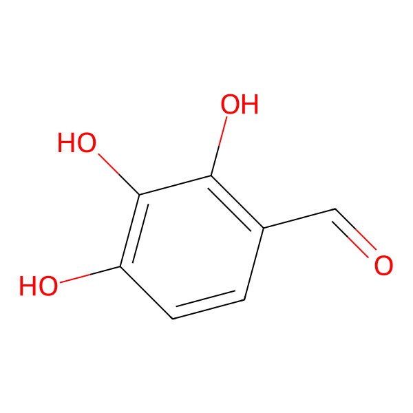 2D Structure of 2,3,4-Trihydroxybenzaldehyde