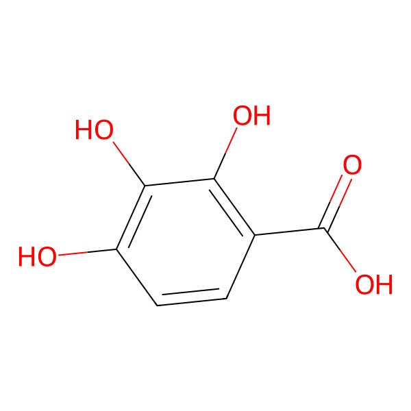 2D Structure of 2,3,4-Trihydroxybenzoic acid