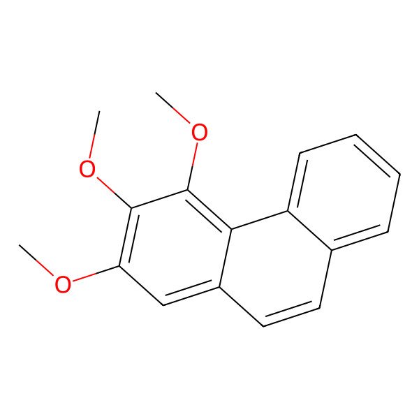 2D Structure of 2,3,4-Trimethoxyphenanthrene