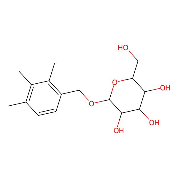 2D Structure of (2R,3S,4S,5R,6R)-2-(hydroxymethyl)-6-[(2,3,4-trimethylphenyl)methoxy]oxane-3,4,5-triol