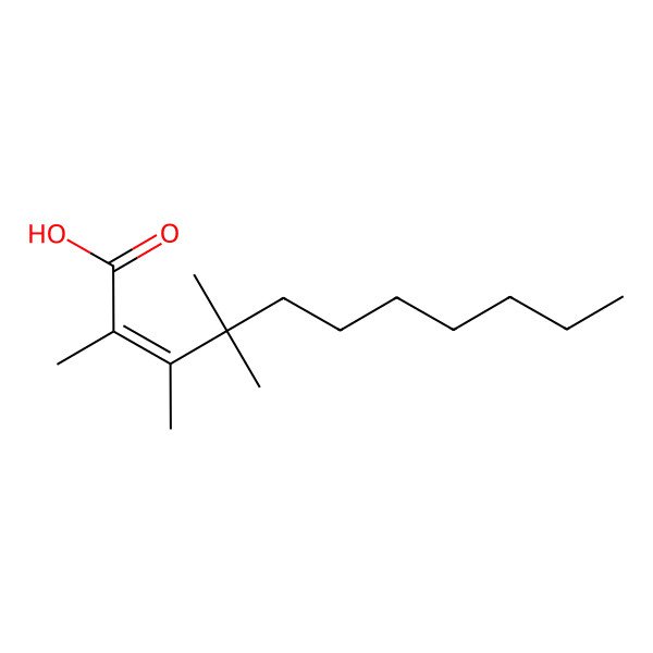 2D Structure of 2,3,4,4-Tetramethylundec-2-enoic acid