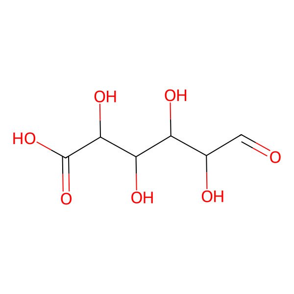 2D Structure of 2,3,4,5-Tetrahydroxy-6-oxohexanoic acid