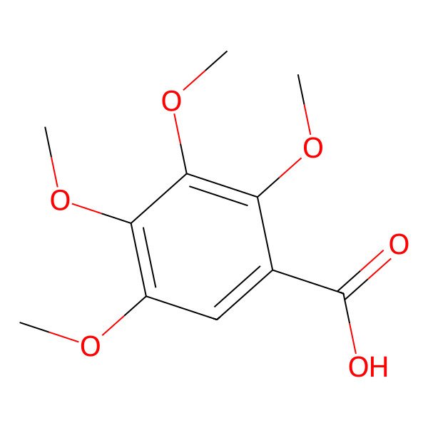 2D Structure of 2,3,4,5-Tetramethoxybenzoic acid