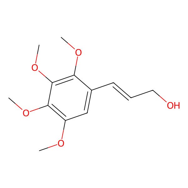 2D Structure of 2,3,4,5-Tetramethoxycinnamyl alcohol