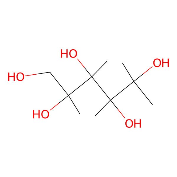 2D Structure of 2,3,4,5-Tetramethylhexane-1,2,3,4,5-pentol