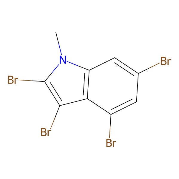 2D Structure of 2,3,4,6-Tetrabromo-1-methylindole
