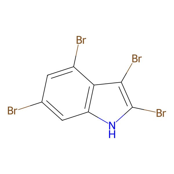 2D Structure of 2,3,4,6-tetrabromo-1H-indole