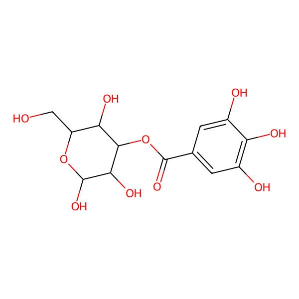 2D Structure of 2,3,5-Trihydroxy-6-(hydroxymethyl)oxan-4-yl 3,4,5-trihydroxybenzoate