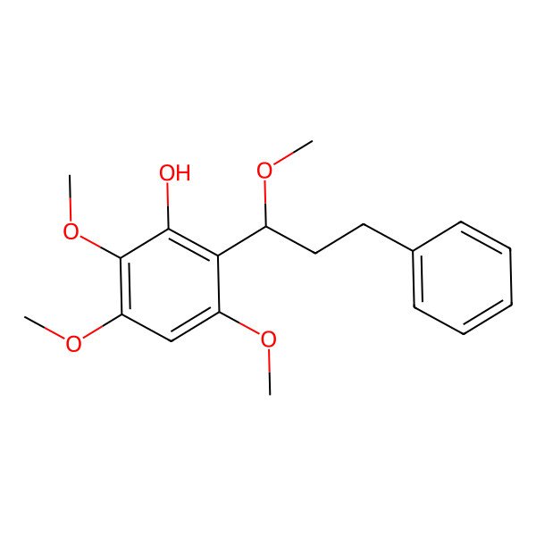2D Structure of 2,3,5-Trimethoxy-6-(1-methoxy-3-phenylpropyl)phenol