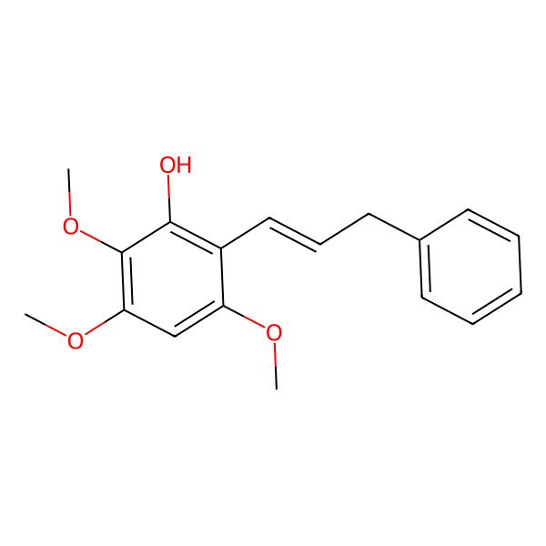 2D Structure of 2,3,5-trimethoxy-6-[(E)-3-phenylprop-1-enyl]phenol