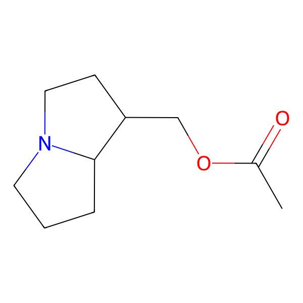 2D Structure of 2,3,5,6,7,8-hexahydro-1H-pyrrolizin-1-ylmethyl acetate 2D Structure of 2,3,5,6,7,8-hexahydro-1H-pyrrolizin-1-ylmethyl acetate