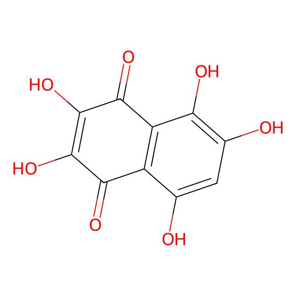 2D Structure of 2,3,5,6,8-Pentahydroxy-1,4-naphthalenedione
