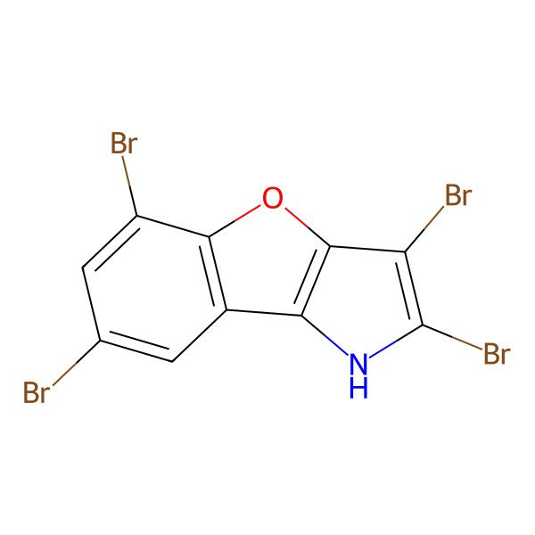 2D Structure of 2,3,5,7-Tetrabromobenzofuro[3,2-B]Pyrrole