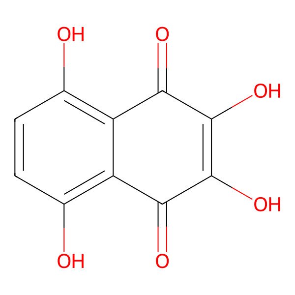 2D Structure of 2,3,5,8-Tetrahydroxy-1,4-naphthoquinone