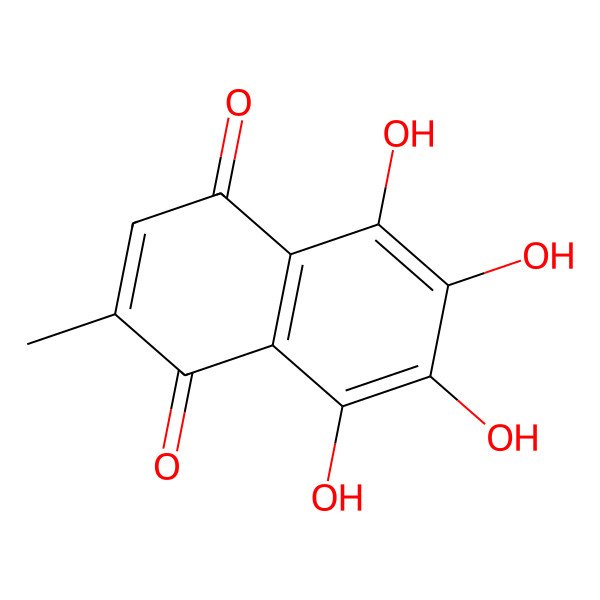 2D Structure of 2,3,5,8-Tetrahydroxy-6-methyl-1,4-naphthalenedione