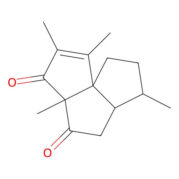 2D Structure of 2,3,5,9-Tetramethyltricyclo[6.3.0.01,5]undec-2-ene-4,6-dione