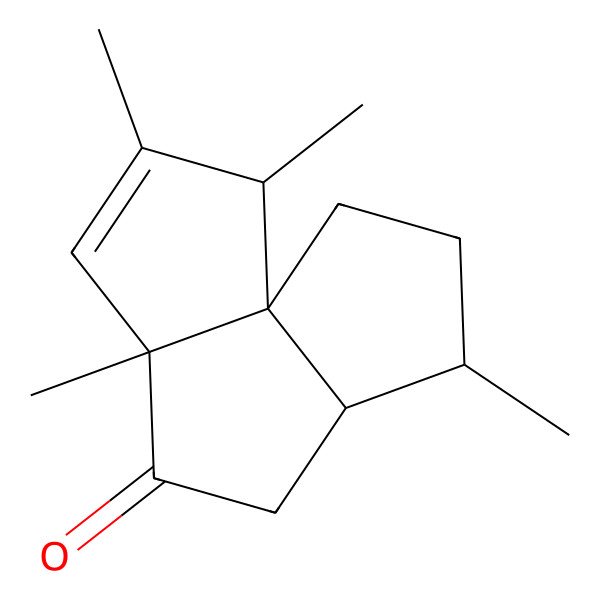 2D Structure of 2,3,5,9-Tetramethyltricyclo[6.3.0.01,5]undec-3-en-6-one