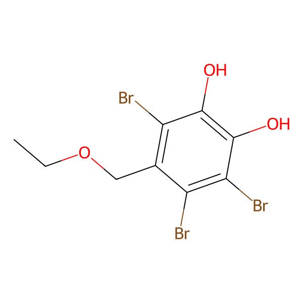 2D Structure of 2,3,6-Tribromo-4,5-dihydroxybenzyl ethyl ether