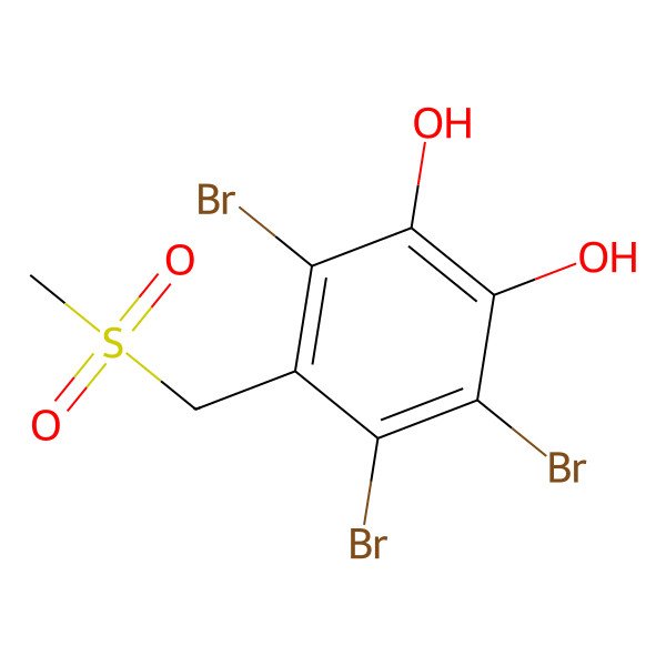 2D Structure of 2,3,6-Tribromo-4,5-dihydroxybenzyl methyl sulfone