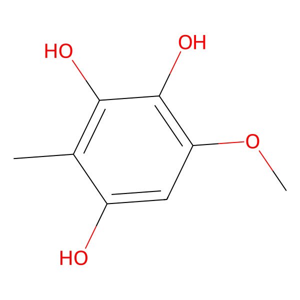 2D Structure of 2,3,6-Trihydroxy-4-methoxytoluene