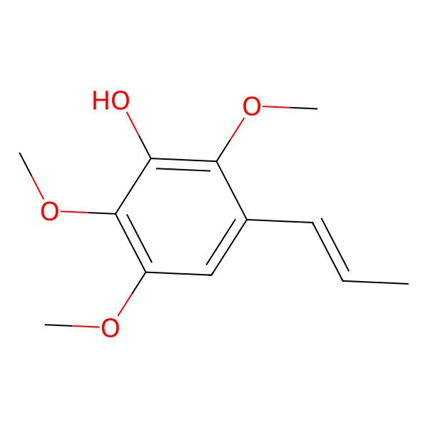 2D Structure of 2,3,6-Trimethoxy-5-prop-1-enylphenol