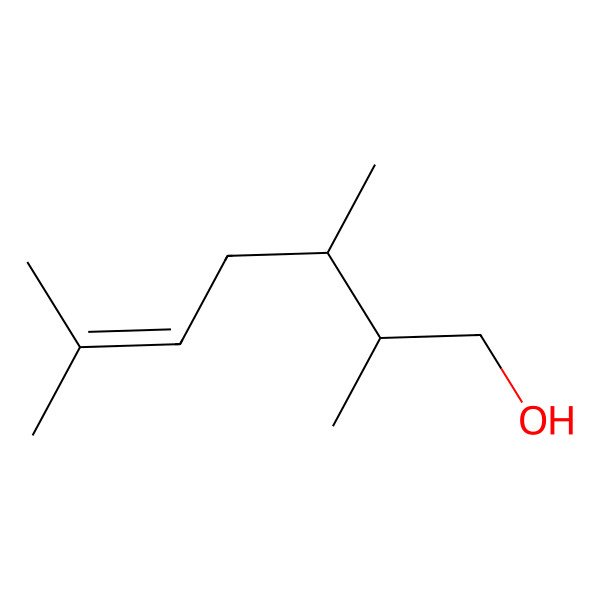 2D Structure of 2,3,6-Trimethylhept-5-en-1-ol