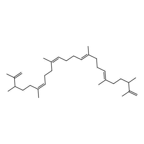 2D Structure of 2,3,6,10,15,19,22,23-Octamethyltetracosa-1,6,10,14,18,23-hexaene
